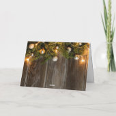 クリスマスパインコーンのグリーティ素朴ング シーズンカード (裏面)