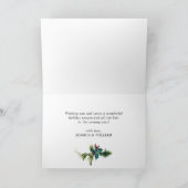 クリスマスパインコーンのグリーティ素朴ング シーズンカード (内部)