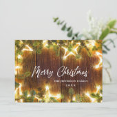 クリスマスパインコーンのグリーティ素朴ング シーズンカード (スタンド正面)