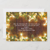 クリスマスパインコーンのグリーティ素朴ング シーズンカード (裏面)