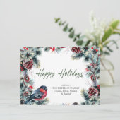 クリスマスパインコーンのグリーティ素朴ング シーズンカード (スタンド正面)