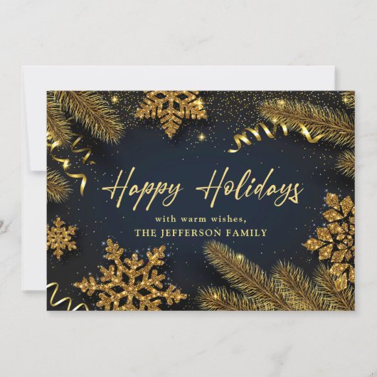 クリスマスパインコーンのグリーティ素朴ング シーズンカード (正面)