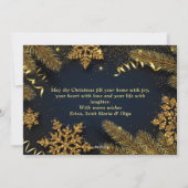 クリスマスパインコーンのグリーティ素朴ング シーズンカード (裏面)