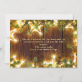 クリスマスパインコーンのグリーティ素朴ング シーズンカード (裏面)