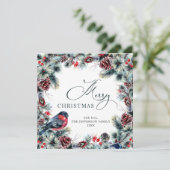 クリスマスパインコーンのグリーティ素朴ング シーズンカード (スタンド正面)