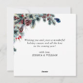 クリスマスパインコーンのグリーティ素朴ング シーズンカード (裏面)