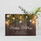 クリスマスパインコーンのグリーティ素朴ング シーズンカード (スタンド正面)