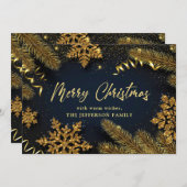 クリスマスパインコーンのグリーティ素朴ング シーズンカード (正面/裏面)