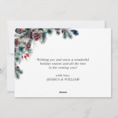 クリスマスパインコーンのグリーティ素朴ング シーズンカード (裏面)