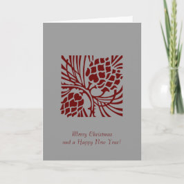 クリスマスパインコーングリーティングカード シーズンカード