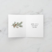 クリスマスパインコーンブランチとオーナメント カード (内部)