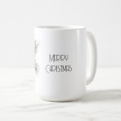 クリスマスパインコーンブランチとオーナメント コーヒーマグカップ (正面右)