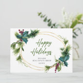 クリスマスパインコーン企業のグリーティ素朴ング シーズンカード (スタンド正面)