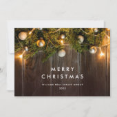 クリスマスパインコーン企業のグリーティ素朴ング シーズンカード (正面)