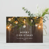 クリスマスパインコーン企業のグリーティ素朴ング シーズンカード (スタンド正面)