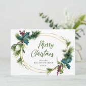 クリスマスパインコーン企業のグリーティ素朴ング シーズンカード (スタンド正面)