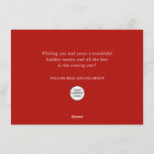 クリスマスパインコーン企業のグリーティ素朴ング シーズンカード (裏面)