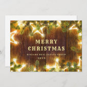 クリスマスパインコーン企業のグリーティ素朴ング シーズンカード (正面/裏面)