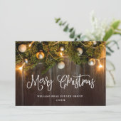 クリスマスパインコーン企業のグリーティ素朴ング シーズンカード (スタンド正面)