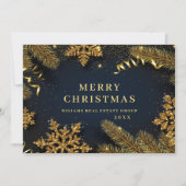 クリスマスパインコーン企業のグリーティ素朴ング シーズンカード (正面)