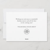 クリスマスパインコーン企業のグリーティ素朴ング シーズンカード (裏面)