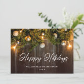 クリスマスパインコーン企業のグリーティ素朴ング シーズンカード (スタンド正面)