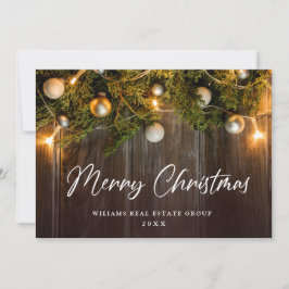 クリスマスパインコーン企業のグリーティ素朴ング シーズンカード