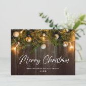 クリスマスパインコーン企業のグリーティ素朴ング シーズンカード (スタンド正面)