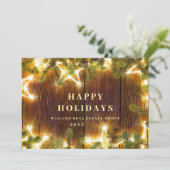 クリスマスパインコーン企業のグリーティ素朴ング シーズンカード (スタンド正面)