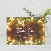 クリスマスパインコーン企業のホリ素朴デイ サンキューカード (スタンド正面)