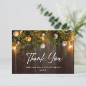 クリスマスパインコーン企業のホリ素朴デイ サンキューカード (スタンド正面)