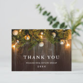 クリスマスパインコーン企業のホリ素朴ーボホ サンキューカード (スタンド正面)