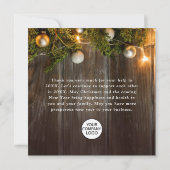 クリスマスパインコーン企業のホリ素朴ーボホ サンキューカード (裏面)