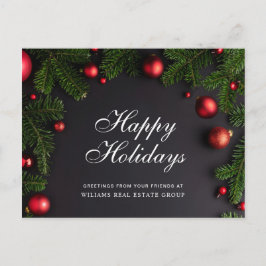 クリスマスパインコーン分岐あいさつ素朴文 ポストカード