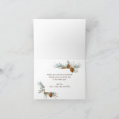 クリスマスパインコーン2写真樺の木樺の木折り畳み シーズンカード (内部)