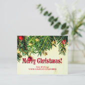 クリスマスパインコーン |あいさつ文かわいい ポストカード (スタンド正面)