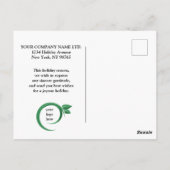 クリスマスパインコーン |あいさつ文かわいい ポストカード (裏面)