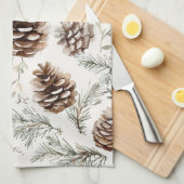 クリスマスパインコーン キッチンタオル (四つ折り)
