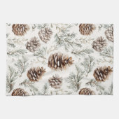 クリスマスパインコーン キッチンタオル (横)