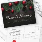 クリスマスパインコーン |シーズンの挨拶 ポストカード