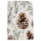 クリスマスパインコーン ミディアムペーパーバッグ (正面)