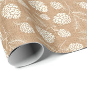 クリスマスパインコーン ラッピングペーパー (ロールコーナー)