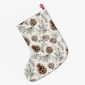 クリスマスパインコーン ラージクリスマスストッキング (裏面 (吊り時))