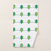 クリスマスパインシンプルズエレガント バスタオルセット (ハンドタオル)