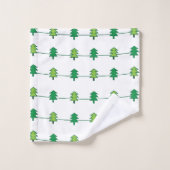 クリスマスパインシンプルズエレガント バスタオルセット (ウォッシュタオル)