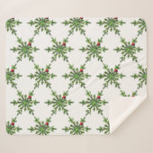 クリスマスパインスノーフレーク シェルパブランケット (正面(横))