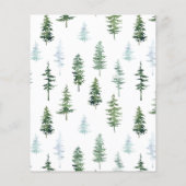 クリスマスパインズ |バジェットホリデーパーティー招待状 (裏面)