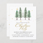 クリスマスパインズ&バジェットホリデーパーティー招待状 (正面/裏面)