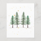 クリスマスパインズ&バジェットホリデーパーティー招待状 (裏面)