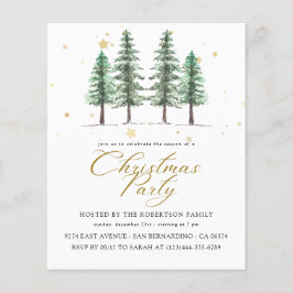 クリスマスパインズ&バジェットホリデーパーティー招待状